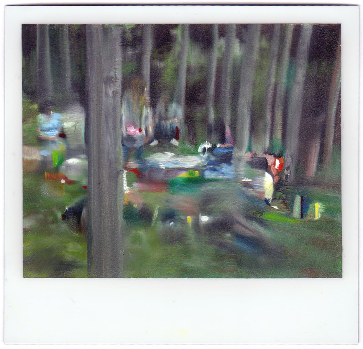 Family picnic in the woods