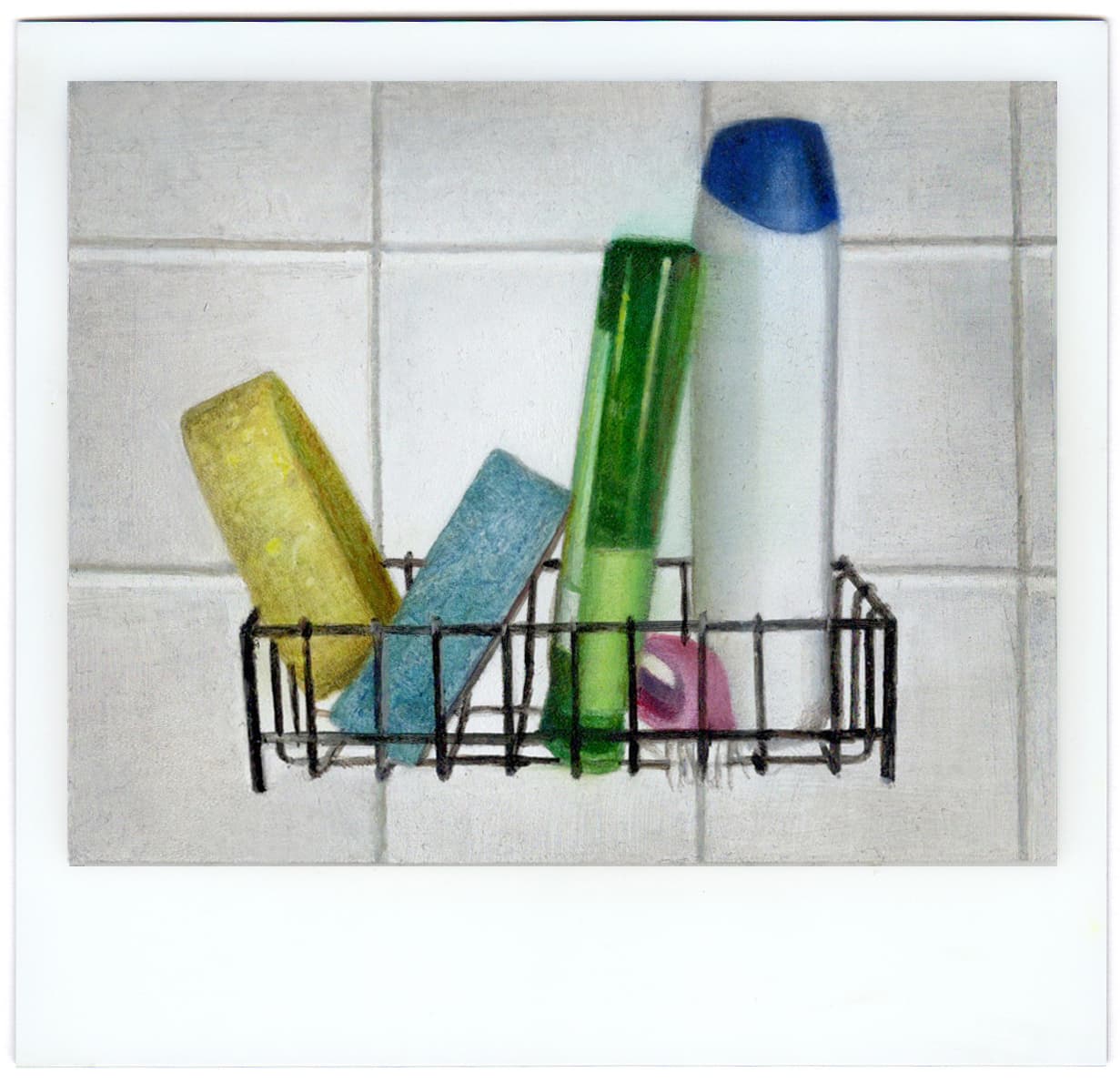 Shower shelf #1 (leaning)