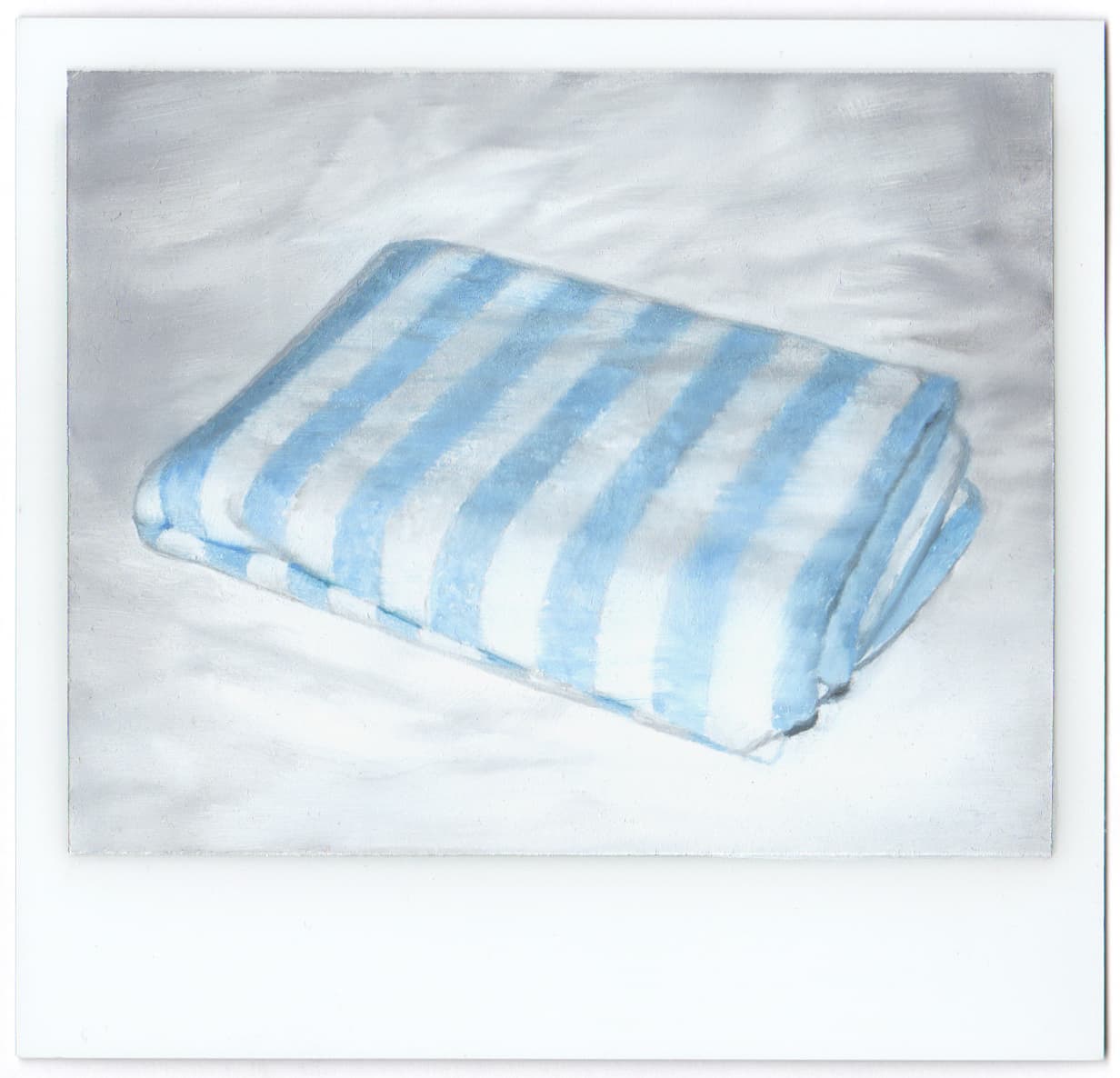Blue and white striped towel